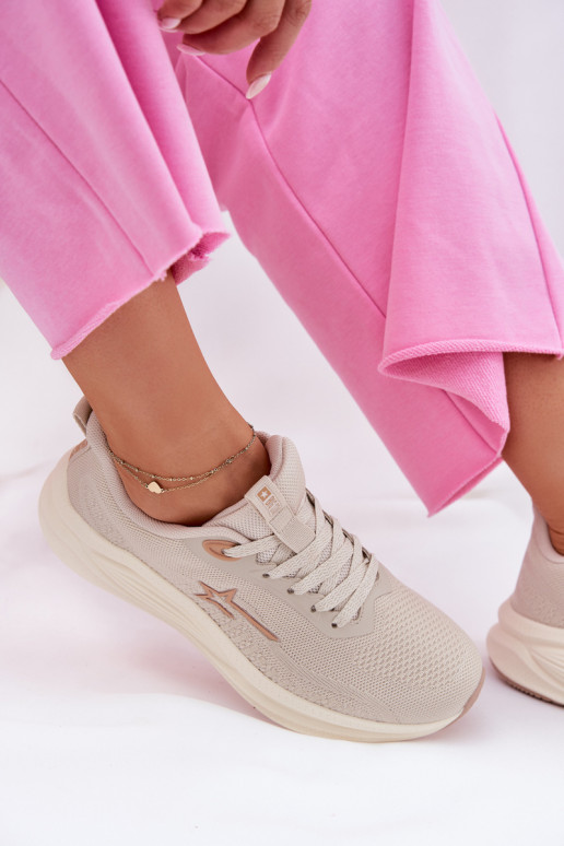 sporta apavi Sneakers modeļa apavi Sieviešu Big Star RR274A145 HI-POLY SYSTEM smilšu krāsas