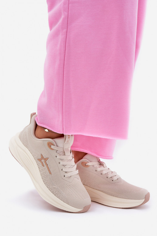 sporta apavi Sneakers modeļa apavi Sieviešu Big Star RR274A145 HI-POLY SYSTEM smilšu krāsas