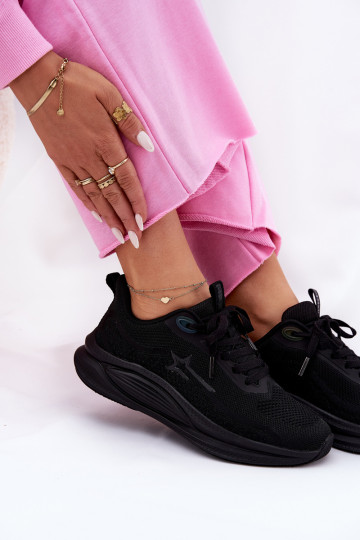 sporta apavi Sneakers modeļa apavi Sieviešu Big Star RR274A144 HI-POLY SYSTEM melnas krāsas
