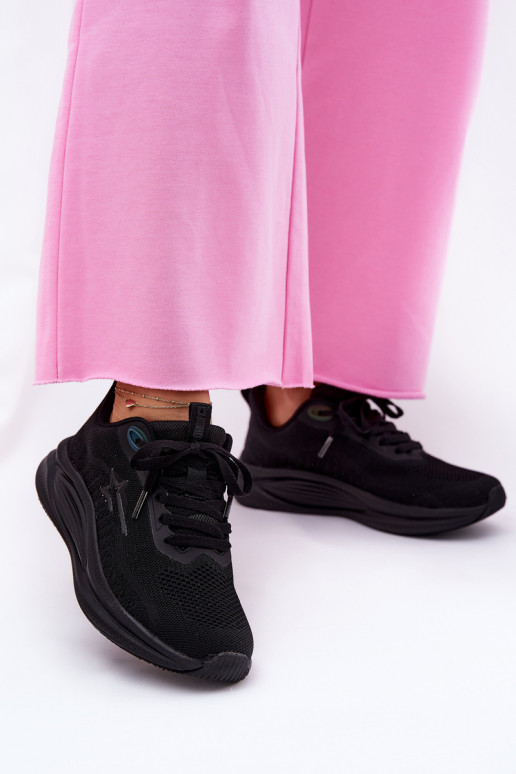 sporta apavi Sneakers modeļa apavi Sieviešu Big Star RR274A144 HI-POLY SYSTEM melnas krāsas