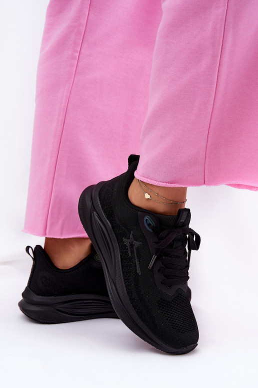 sporta apavi Sneakers modeļa apavi Sieviešu Big Star RR274A144 HI-POLY SYSTEM melnas krāsas