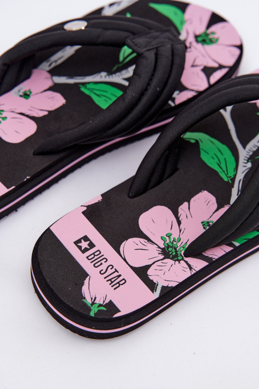 modernas iešļūcenes sieviešu čības Vieglas čības uz pirksta Big Star RR274A111 melnas krāsas