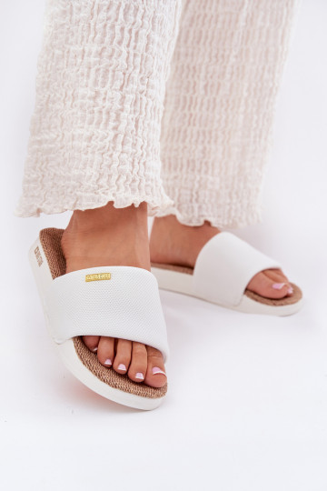 sieviešu čības Big Star RR274A103 baltas krāsas 2