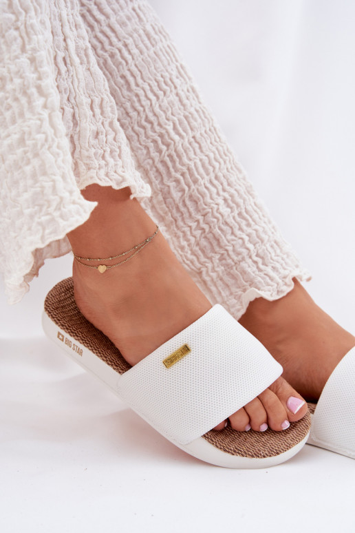 sieviešu čības Big Star RR274A103 baltas krāsas