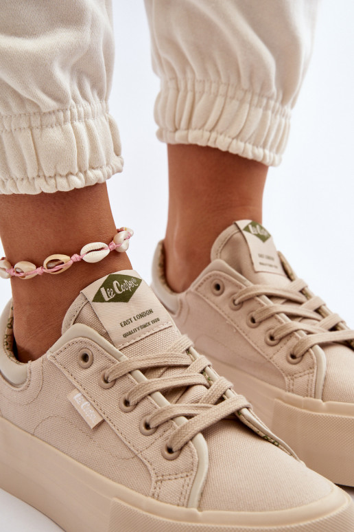 sieviešu puszābaki ar platformu Lee Cooper LCIN-24-31-2181 smilšu krāsas