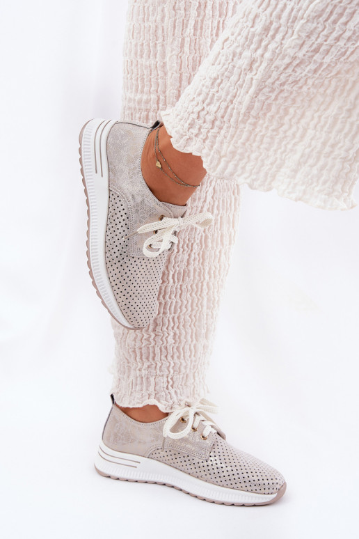 Āda Gaisma apavi Sieviešu ar platformu Artiker 56C2113 smilšu krāsas-Zelta krāsas