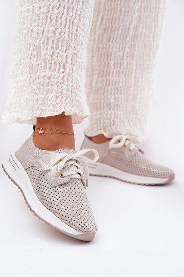 Āda Gaisma apavi Sieviešu ar platformu Artiker 56C2113 smilšu krāsas-Zelta krāsas 2