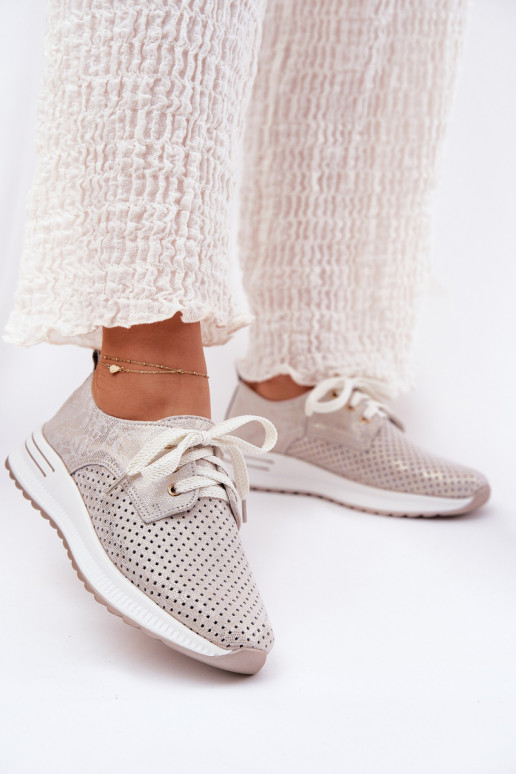 Āda Gaisma apavi Sieviešu ar platformu Artiker 56C2113 smilšu krāsas-Zelta krāsas