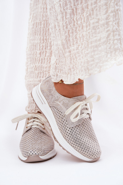 Āda Gaisma apavi Sieviešu ar platformu Artiker 56C2113 smilšu krāsas-Zelta krāsas