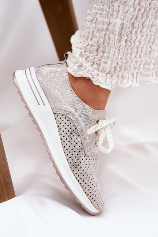 Āda Gaisma apavi Sieviešu ar platformu Artiker 56C2113 smilšu krāsas-Zelta krāsas