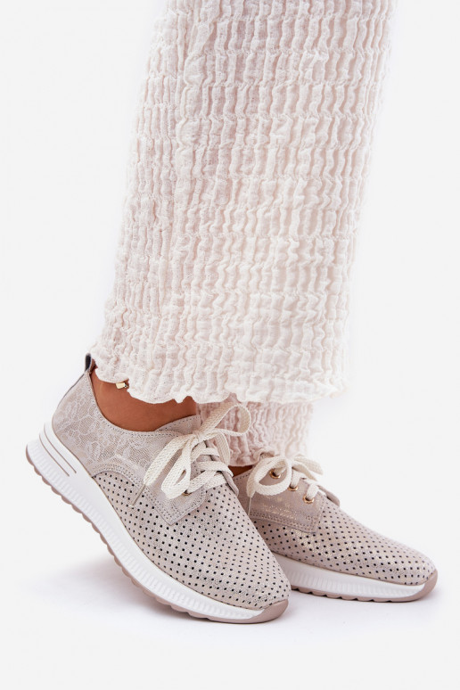 Āda Gaisma apavi Sieviešu ar platformu Artiker 56C2113 smilšu krāsas-Zelta krāsas