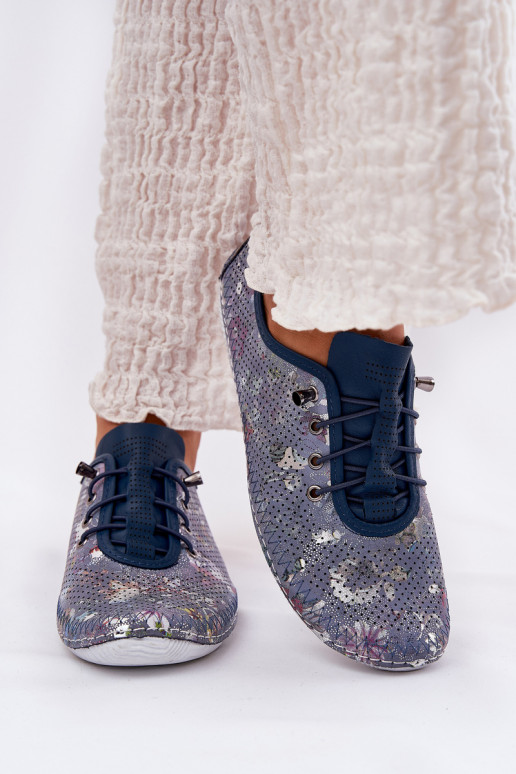 apavi Sieviešu Izgatavota no dabīgas ādas Rakstaina Artiker 56C2691 Zilas krāsas