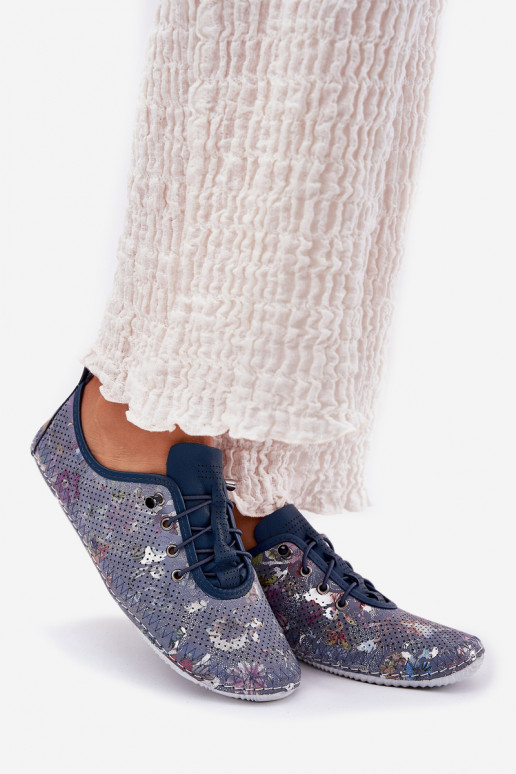 apavi Sieviešu Izgatavota no dabīgas ādas Rakstaina Artiker 56C2691 Zilas krāsas