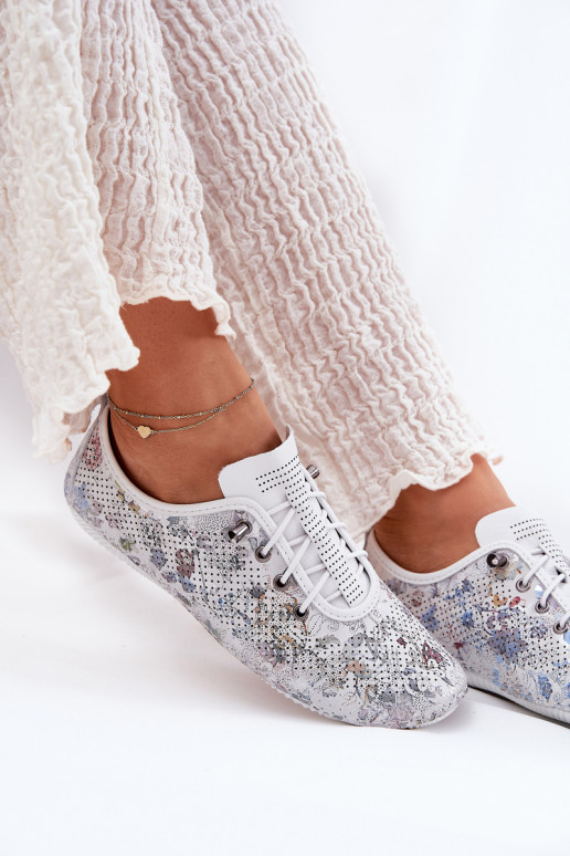 apavi Sieviešu Izgatavota no dabīgas ādas Rakstaina Artiker 56C2688 baltas krāsas