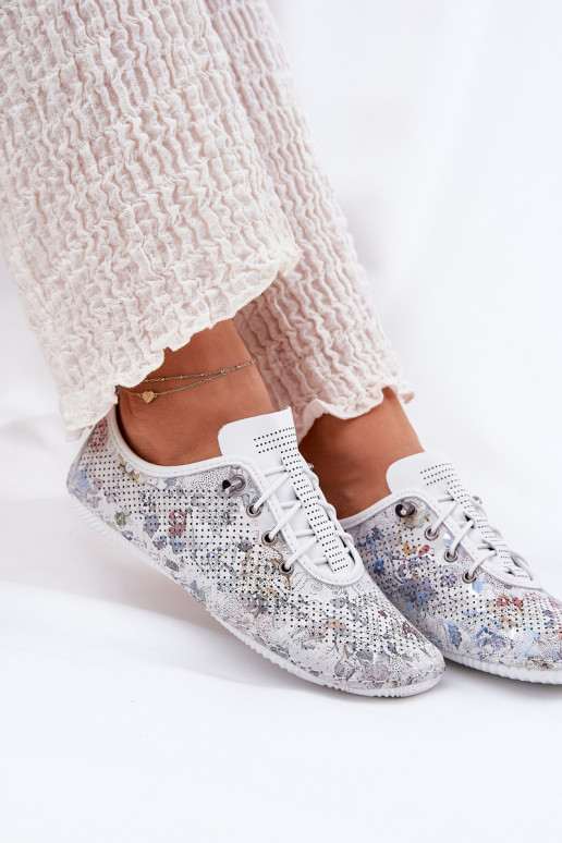 apavi Sieviešu Izgatavota no dabīgas ādas Rakstaina Artiker 56C2688 baltas krāsas