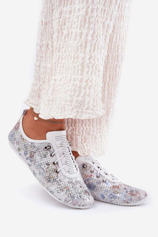 apavi Sieviešu Izgatavota no dabīgas ādas Rakstaina Artiker 56C2688 baltas krāsas