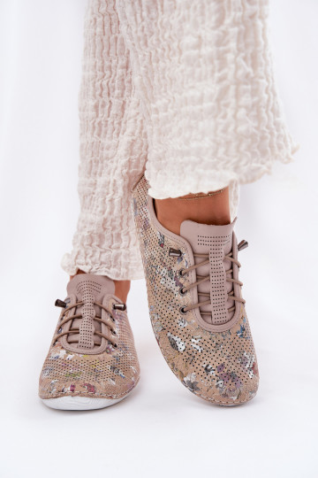 apavi Sieviešu Izgatavota no dabīgas ādas Rakstaina Artiker 56C2689 smilšu krāsas 2