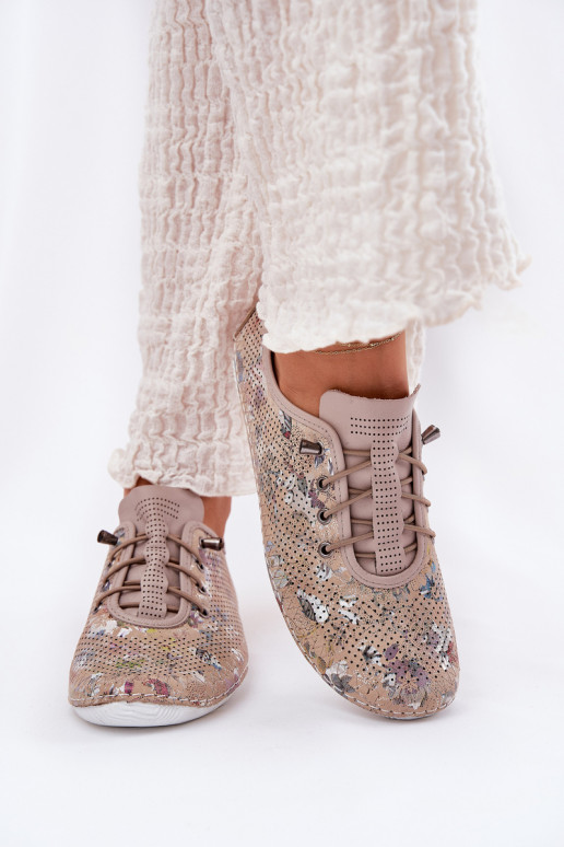 apavi Sieviešu Izgatavota no dabīgas ādas Rakstaina Artiker 56C2689 smilšu krāsas