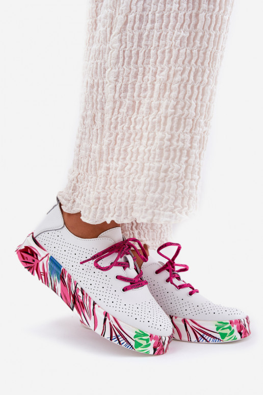 Āda Sneakers modeļa apavi Sieviešu Ieslēgts Rakstainaj Platformie Vinceza 88017 baltas krāsas Āda Sneakers modeļa apavi Sieviešu Ieslēgts Rakstainaj Platformie Vinceza 88017 baltas krāsas