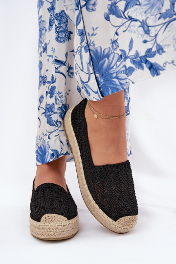 Vinceza 17392 melni espadrilles ar platformu 2
