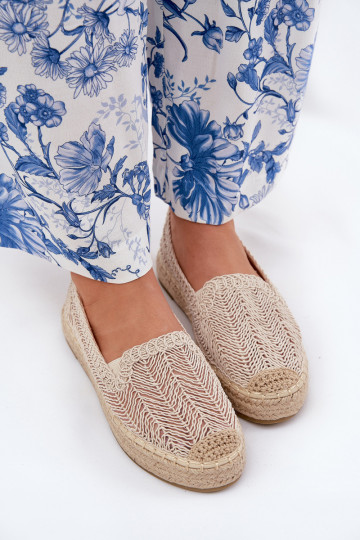 Vinceza 17392 smilšu krāsas espadrilles ar platformu