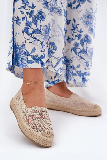Vinceza 17392 smilšu krāsas espadrilles ar platformu 2