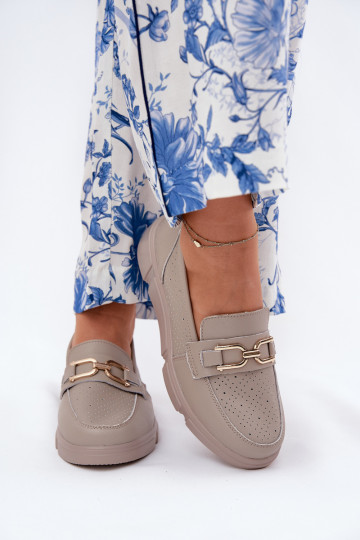 sieviešu mokasīni Āda Ze Zelta krāsasm Detalem Vinceza 88007 smilšu krāsas 2