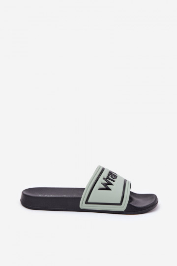 Wrangler Averell Slider Men Loin 20251042.52D vīriešu gaiši zaļas čības 2