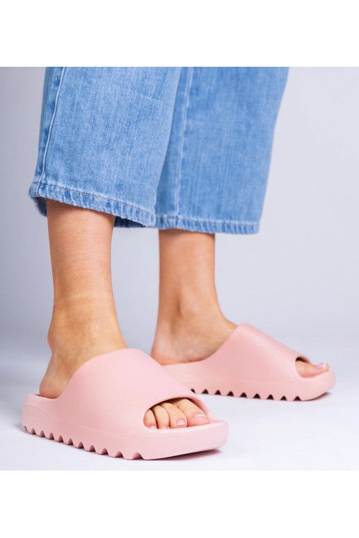 Rozā gumijas sieviešu čības Serrano