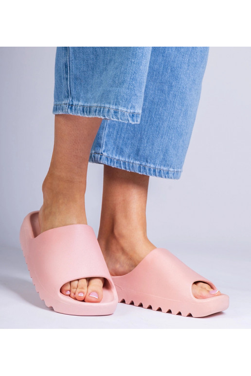 Rozā gumijas sieviešu čības Serrano