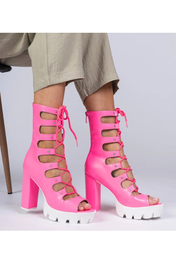 Rozā sieviešu garās zābaki... 2