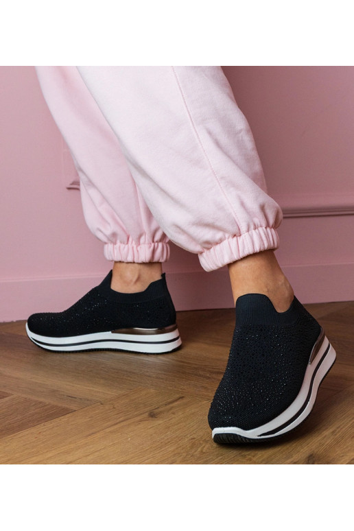 Melnas sieviešu sporta sandales uz...