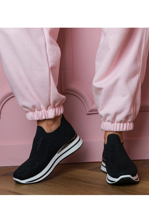 Melnas sieviešu sporta sandales uz...