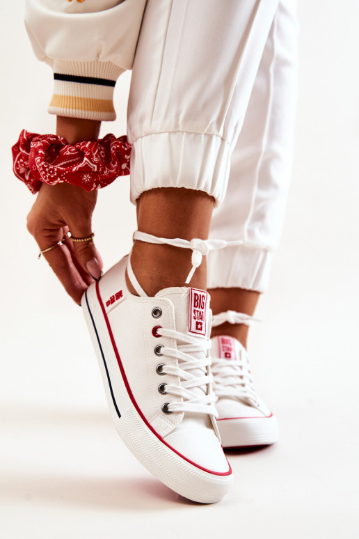 Sieviešu Auduma brīvā laika apavi BIG STAR JJ274123 baltas krāsas