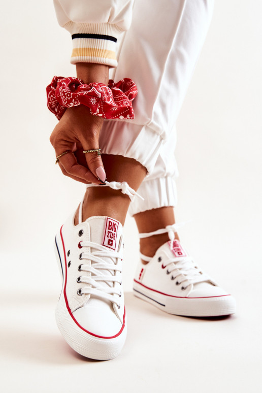 Sieviešu Auduma brīvā laika apavi BIG STAR JJ274123 baltas krāsas