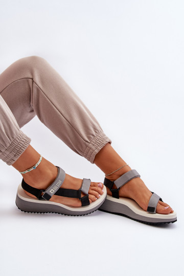 Sieviešu basenes ar platformu I Koturnie Big Star NN274A054 Pelēkas krāsas 2