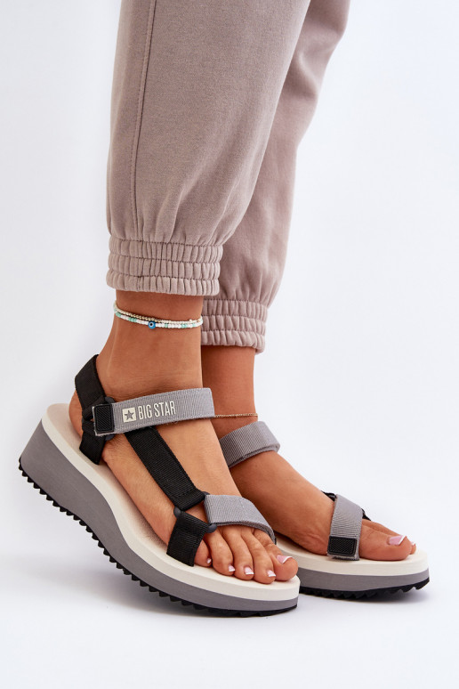 Sieviešu basenes ar platformu I Koturnie Big Star NN274A054 Pelēkas krāsas Sieviešu basenes ar platformu I Koturnie Big Star NN274A054 Pelēkas krāsas