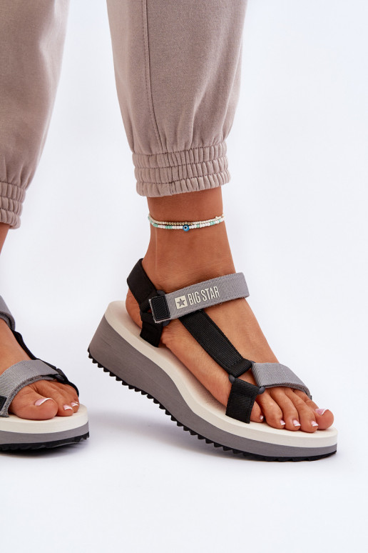 Sieviešu basenes ar platformu I Koturnie Big Star NN274A054 Pelēkas krāsas Sieviešu basenes ar platformu I Koturnie Big Star NN274A054 Pelēkas krāsas