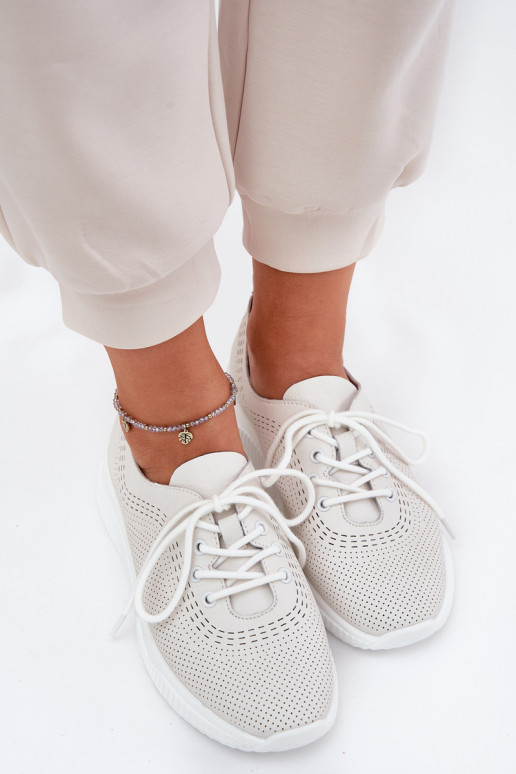 Āda sporta apavi Sieviešu Vinceza 41472 baltas krāsas Āda sporta apavi Sieviešu Vinceza 41472 baltas krāsas