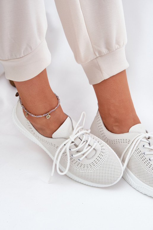 Āda sporta apavi Sieviešu Vinceza 41472 baltas krāsas Āda sporta apavi Sieviešu Vinceza 41472 baltas krāsas