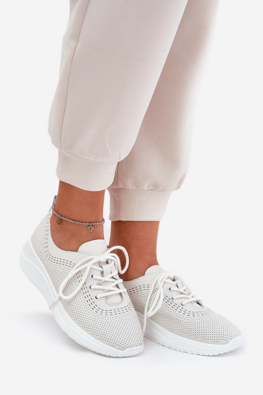 Āda sporta apavi Sieviešu Vinceza 41472 baltas krāsas Āda sporta apavi Sieviešu Vinceza 41472 baltas krāsas