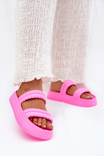 Vieglas čības uz pirksta Gaisma sieviešu čības ar platformu S.Barski ZK51-001 rozā krāsas 2