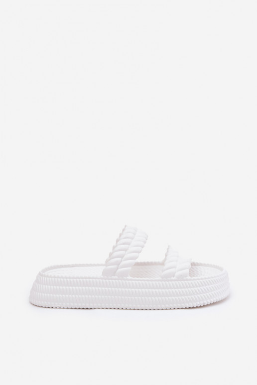 Vieglas čības uz pirksta Gaisma sieviešu čības ar platformu S.Barski ZK51-001 baltas krāsas Vieglas čības uz pirksta Gaisma sieviešu čības ar platformu S.Barski ZK51-001 baltas krāsas