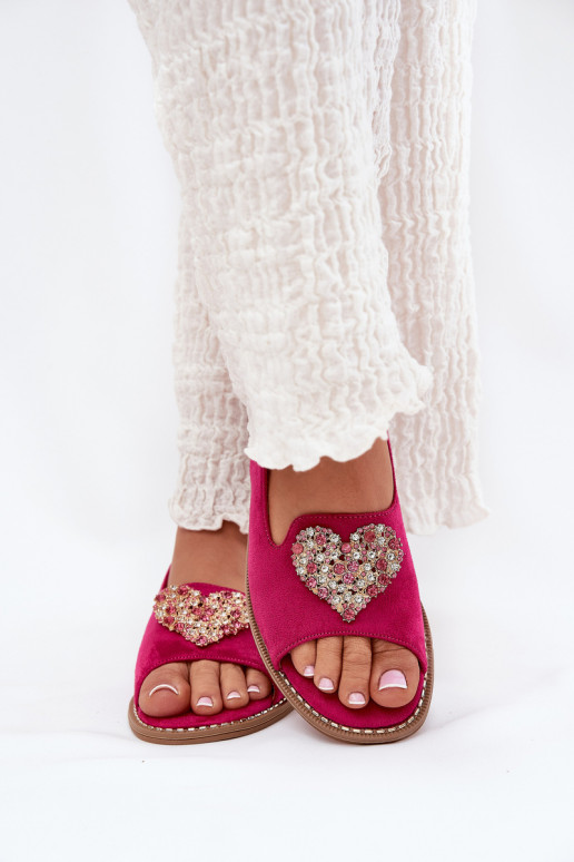 Sieviešu basenes Ar greznu Heartsm S.Barski KV27-018 rozā krāsas