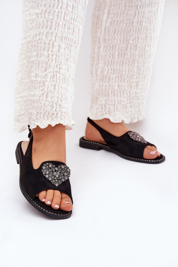 Sieviešu basenes Ar greznu Heartsm S.Barski KV27-018 melnas krāsas