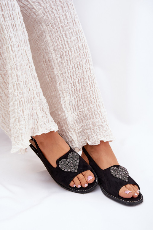 Sieviešu basenes Ar greznu Heartsm S.Barski KV27-018 melnas krāsas Sieviešu basenes Ar greznu Heartsm S.Barski KV27-018 melnas krāsas