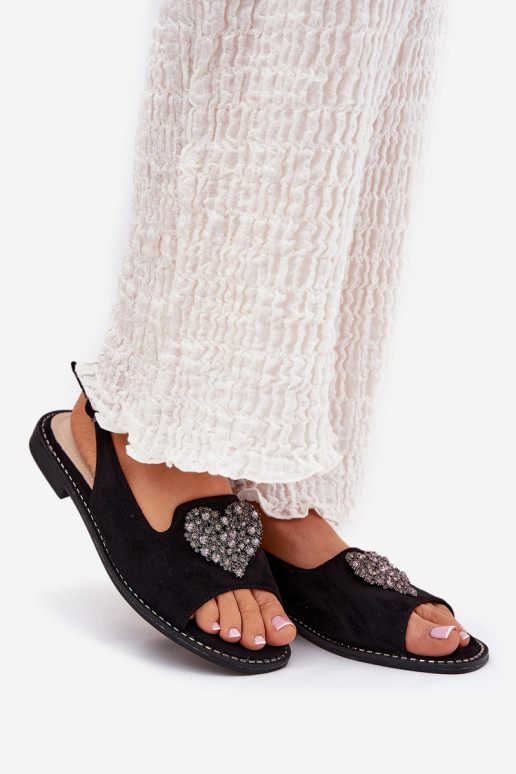 Sieviešu basenes Ar greznu Heartsm S.Barski KV27-018 melnas krāsas Sieviešu basenes Ar greznu Heartsm S.Barski KV27-018 melnas krāsas