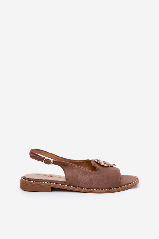 Sieviešu basenes Ar greznu Heartsm S.Barski KV27-018 smilšu krāsas Sieviešu basenes Ar greznu Heartsm S.Barski KV27-018 smilšu krāsas