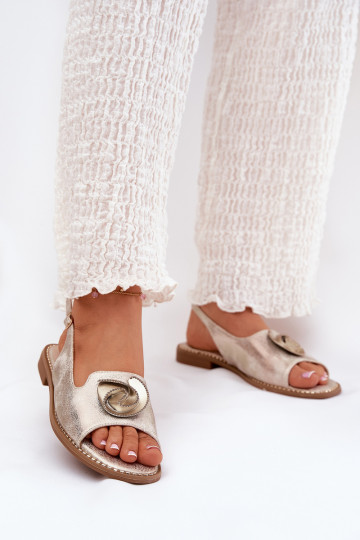 Spīdīgi Sieviešu basenes ar ornamentiem S.Barski KV51-006 Zelta krāsas