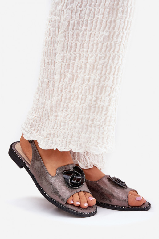 Spīdīgi Sieviešu basenes ar ornamentiem S.Barski KV51-006 Pelēkas krāsas Spīdīgi Sieviešu basenes ar ornamentiem S.Barski KV51-006 Pelēkas krāsas